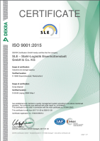 Bild: Zertifikat DEKRA ISO 9001:2015  EN sle